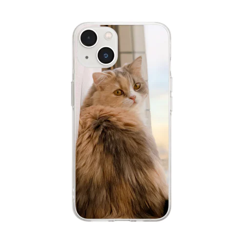 かわいいふくろう Soft Clear Smartphone Case