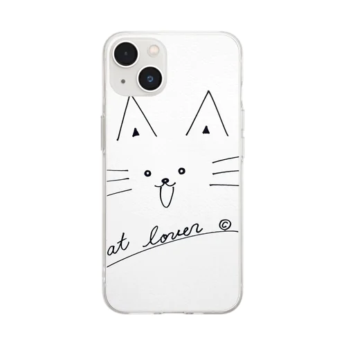 Cat  lover  ソフトスマホケース Soft Clear Smartphone Case