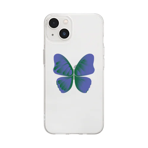 BUTTERFLY(PURPLE) Soft Clear Smartphone Case