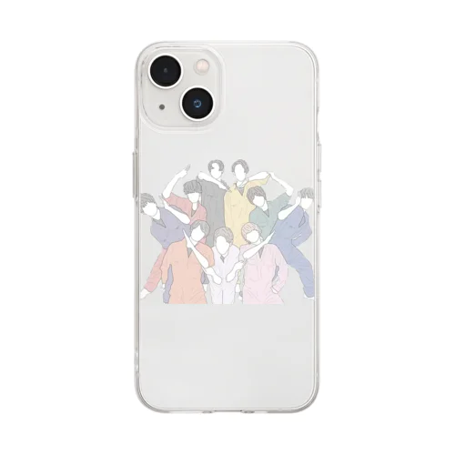 アイドル線画 Soft Clear Smartphone Case