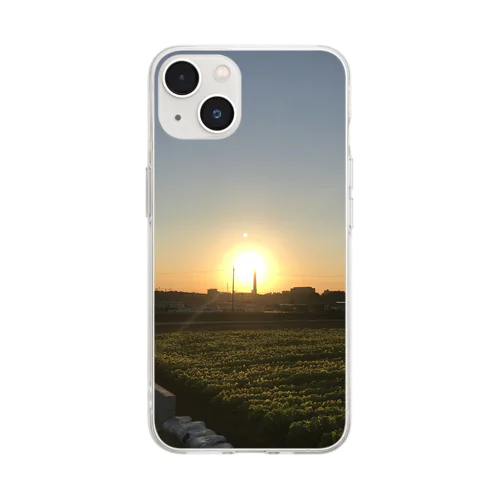 夕日 Soft Clear Smartphone Case