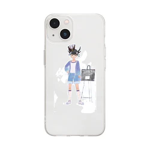 わんわんさんとのコラボ商品 Soft Clear Smartphone Case