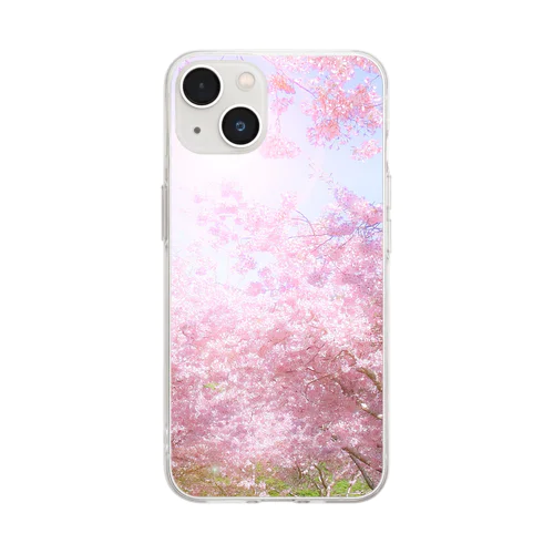 桜86 Soft Clear Smartphone Case