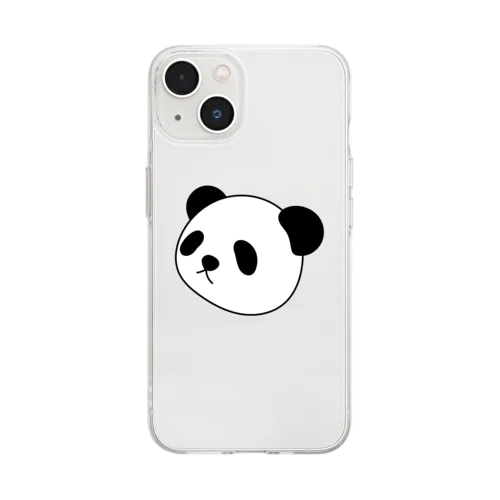 ちょっと横向きパンダくん Soft Clear Smartphone Case