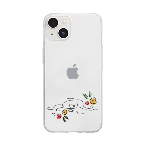 flower lady Soft Clear Smartphone Case