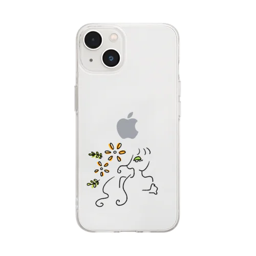 flower marguerite Soft Clear Smartphone Case