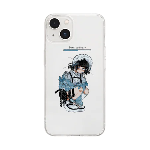 ダウンロードちゃん Soft Clear Smartphone Case