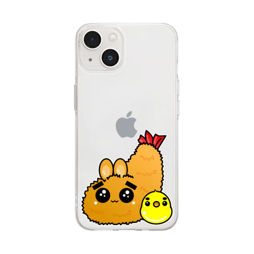 エビフライゆちお🍤とひよちお🐣 Soft Clear Smartphone Case