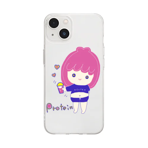 プロテイン女子 Soft Clear Smartphone Case