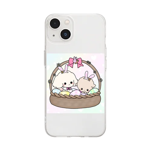 風香ちゃん涼香ちゃんイースターバージョン Soft Clear Smartphone Case