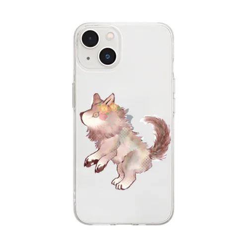 オオカミのウルフル Soft Clear Smartphone Case
