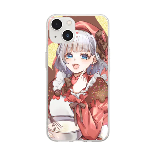 2022年バレンタインイラストスマホケース Soft Clear Smartphone Case