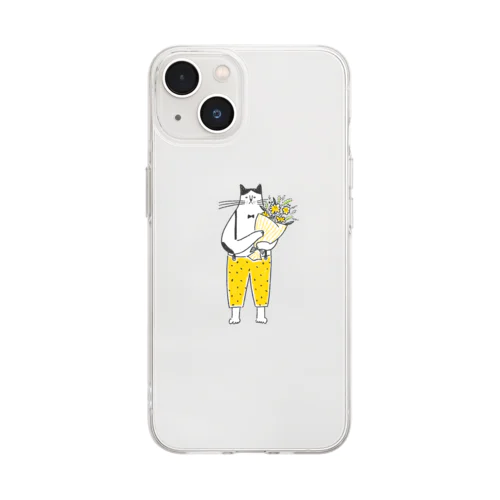 佇む猫 Soft Clear Smartphone Case