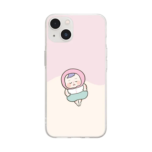 おだんご赤ちゃん Soft Clear Smartphone Case