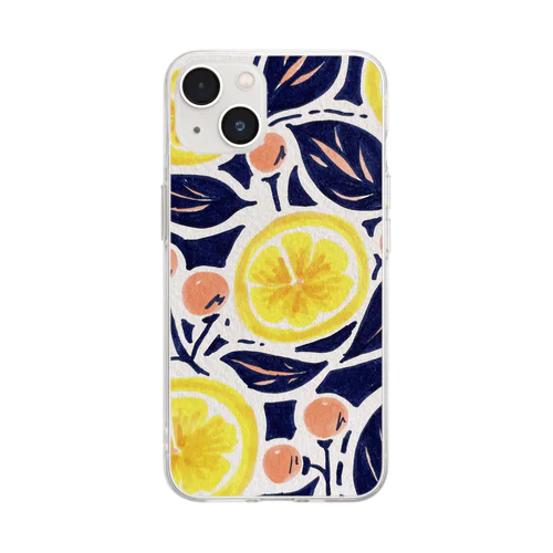 レモンと木の実 Soft Clear Smartphone Case
