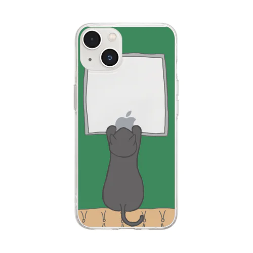 窓辺の猫 Soft Clear Smartphone Case