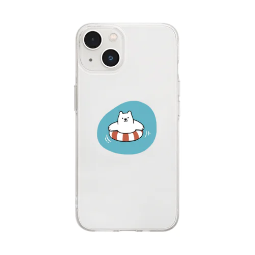 ぷかぷか浮かぶしろくまくん Soft Clear Smartphone Case