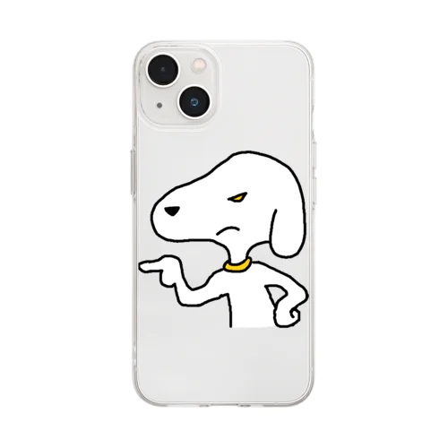 わるいイヌ Soft Clear Smartphone Case