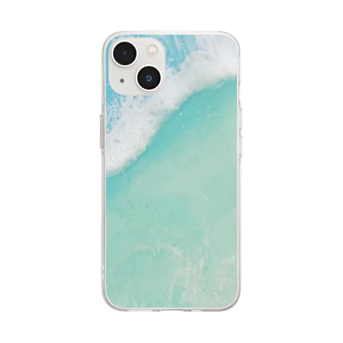 Oceanアート Soft Clear Smartphone Case