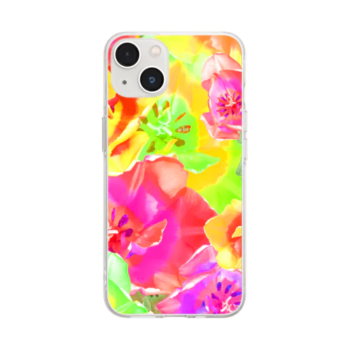 ちゅーりっぷ　あかきいろ Soft Clear Smartphone Case