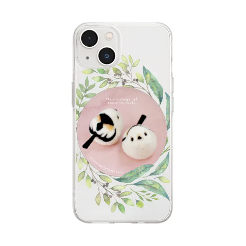 おまんじゅうシマエナガちゃん Soft Clear Smartphone Case