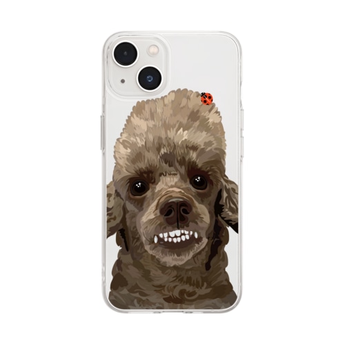 ５０．ハッピーチャーム Soft Clear Smartphone Case