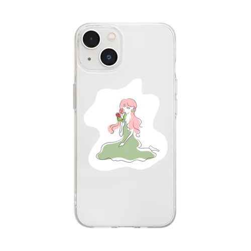 春の子 Soft Clear Smartphone Case