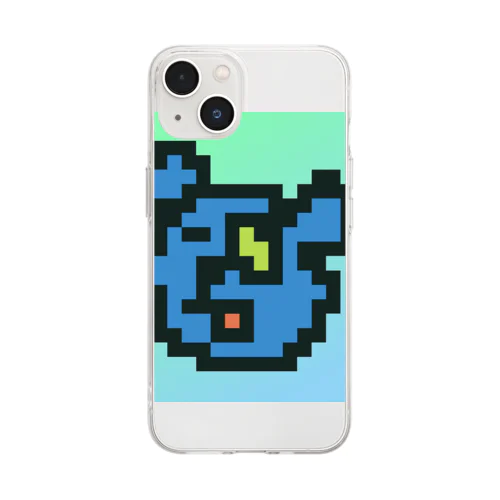 ポップなくま Soft Clear Smartphone Case