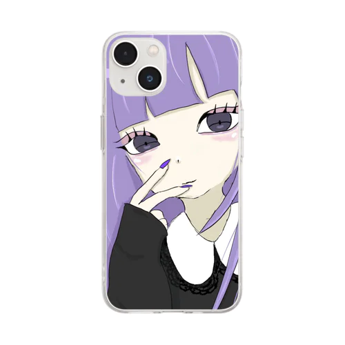 ムラサキさん Soft Clear Smartphone Case