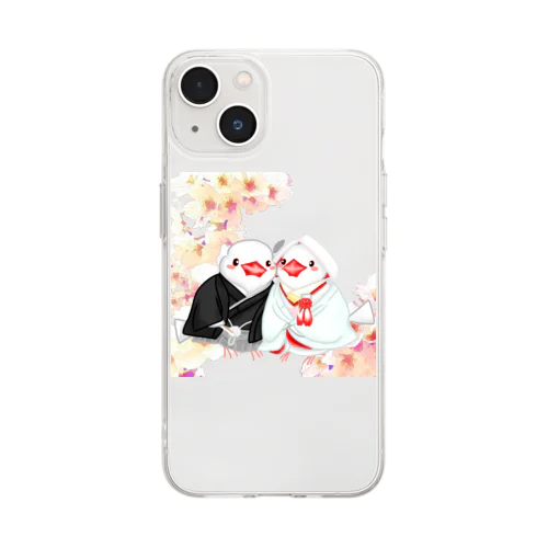 和婚文鳥ず Soft Clear Smartphone Case