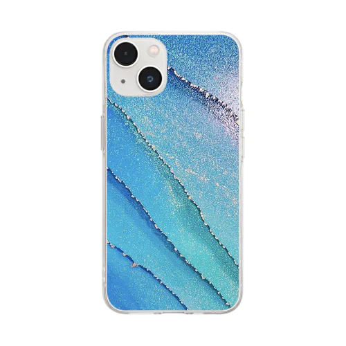 流れのままに。 Soft Clear Smartphone Case