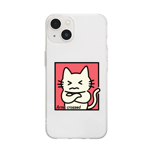 腕組み Soft Clear Smartphone Case