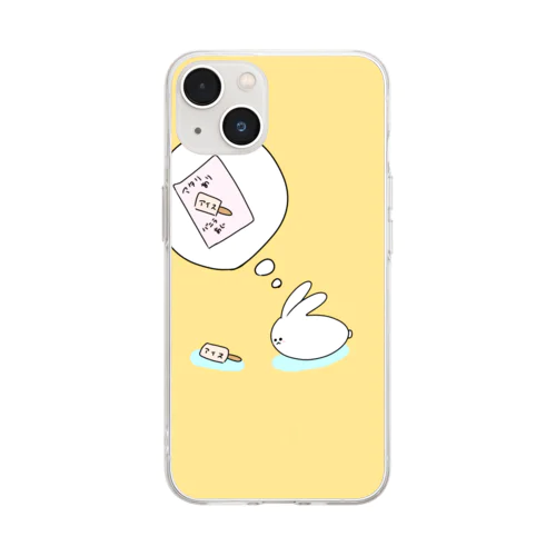 うさぎのアイス Soft Clear Smartphone Case