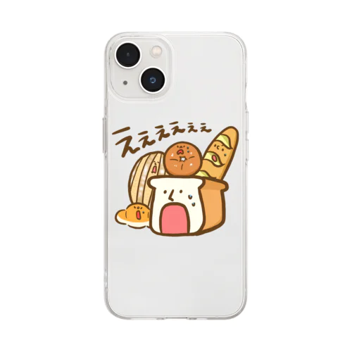 衝撃のパン Soft Clear Smartphone Case