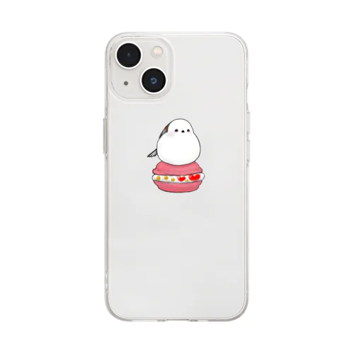 シマエナガ　マカロン Soft Clear Smartphone Case