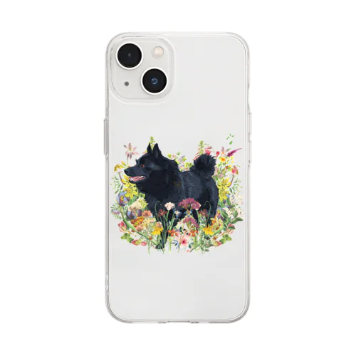 お花畑のスキッパーキ Soft Clear Smartphone Case