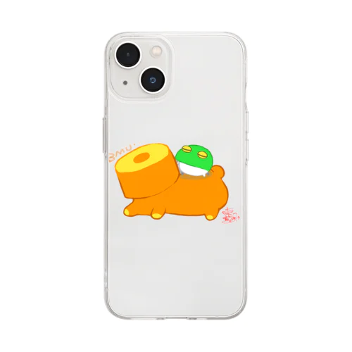 馬ウムクーヘンとかえる Soft Clear Smartphone Case