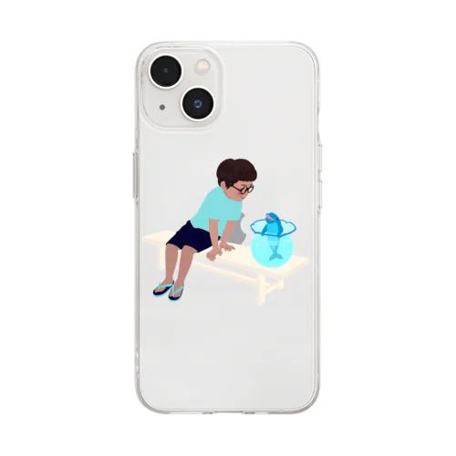 イルカといた夏休み Soft Clear Smartphone Case