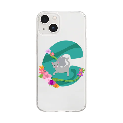 CはCatのC Soft Clear Smartphone Case