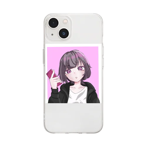 ダウナーちゃん Soft Clear Smartphone Case