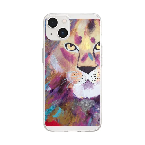 百獣の王　King of Beasts Soft Clear Smartphone Case