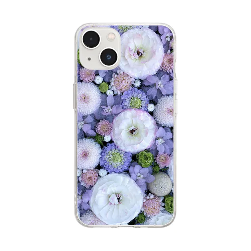 花手水 Soft Clear Smartphone Case