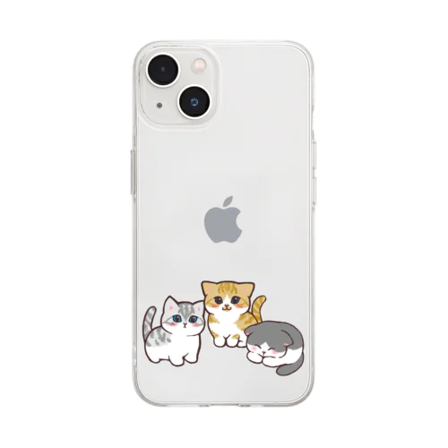 のんびりにゃんず Soft Clear Smartphone Case