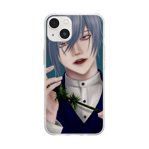 アネモネと男の子 Soft Clear Smartphone Case