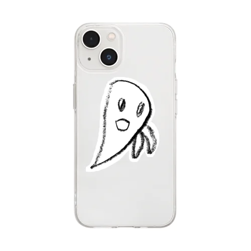 オバケの「バケぽん」 Soft Clear Smartphone Case