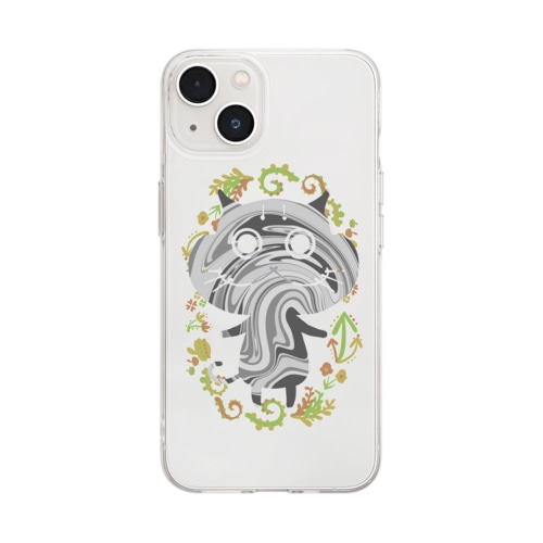 控えめなねこマーブル Soft Clear Smartphone Case