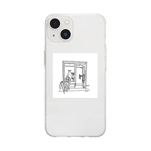 cafe time  Soft Clear Smartphone Case