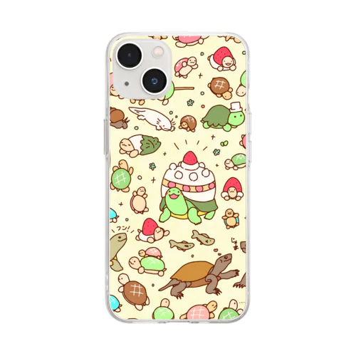 ケーキな美亀ちゃんとうちの子大集合！ Soft Clear Smartphone Case