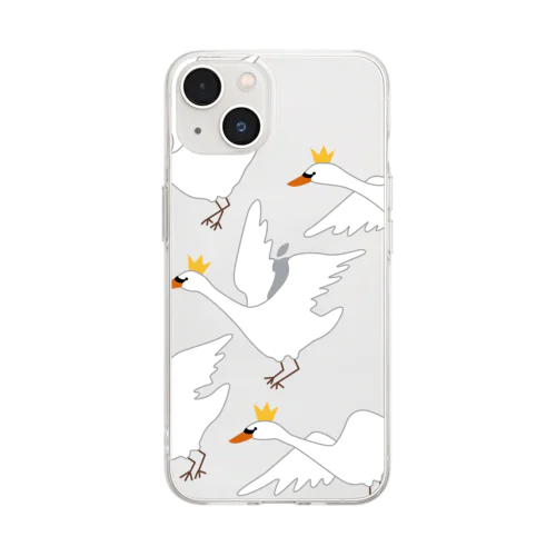 5羽の白鳥の王子 Soft Clear Smartphone Case