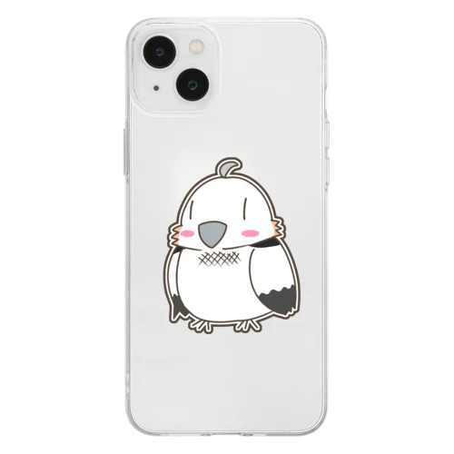 鳥さん(白) Soft Clear Smartphone Case